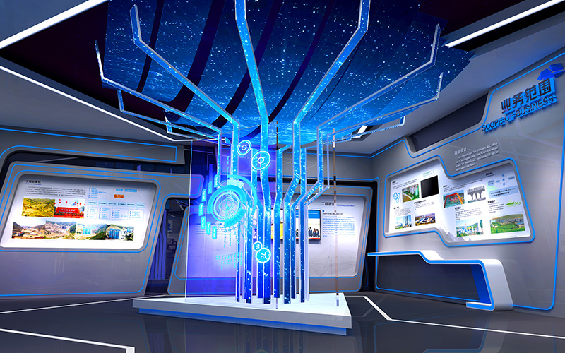 集團公司500㎡企業(yè)展廳設計裝修